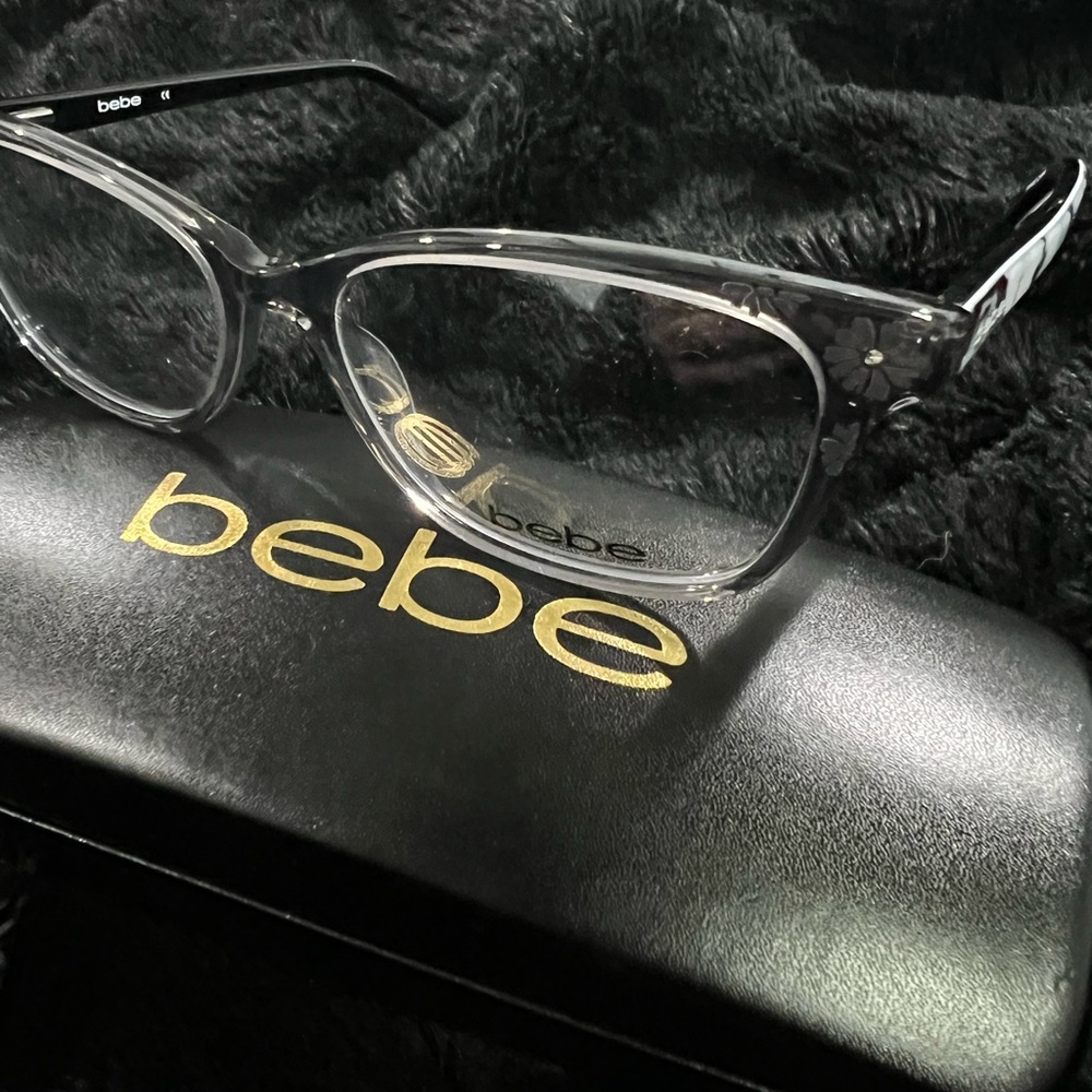 Bebe Gray Crystal Glasses
